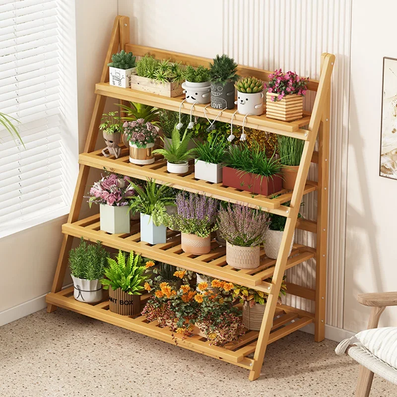 Estante de flores de madera ma - Outdoor Furniture Wood reseña y precio
